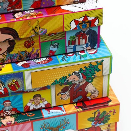 Set of boxes 4 in 1 "ROP -Art New Year", 30 x 20 x 8 - 24 x 14 x 5 cm-7