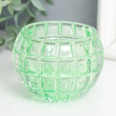 Glass "Bogok" D-4.5 cm green 7.5x7.5x6 cm-1