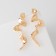 Earrings Metal "Shine" wave, color gold