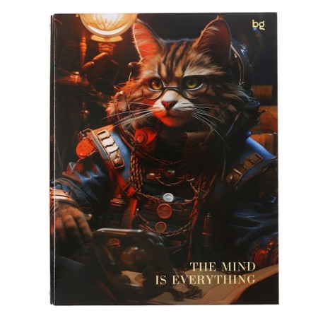 Notebook A5 120 sheets in the cage on the rings "Steampank", cover cardboard, glossy lamination, block 65g/m2