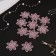 Knitted elements "Flowers", D = 4.5 cm, 10 pcs, pink color