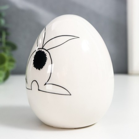 Souvenir Ceramics Egg "Hare tail" 6.3x6.3x9 cm-1