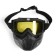 Mask glasses for motor vehicles, collapsible, yellow glass, black color