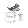 Furniture stool screed, set 4 pcs, hairpin and hut barashka