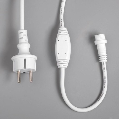 Garland "fringe" 3 x 0.9 m, IP65, UMS, white thread rubber, 232 LED, white glow, 220 V-4