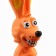 Brying toy for dogs from latex "Bunny", 17 cm, orange