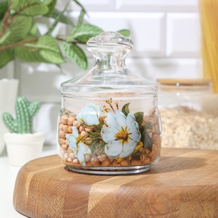 Bank for bulk products "Magnolia", 500 ml