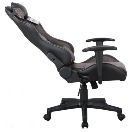 Brabix player "GT RACER GM-100", two pillows, black/brown-3