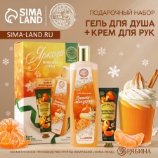 Gift set of cosmetics, shower gel 250 ml and body cream 200 ml, Aroma Sound by Ural Lab