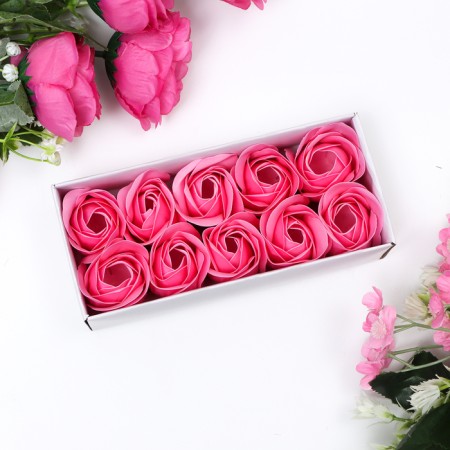Soap roses, pink, set of 10 pcs.-8
