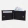 Male purse on the button, for bills, for cards, black color