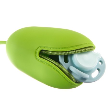 A container for storing and sterilizing the nipples and dummies, silicone, green color-5