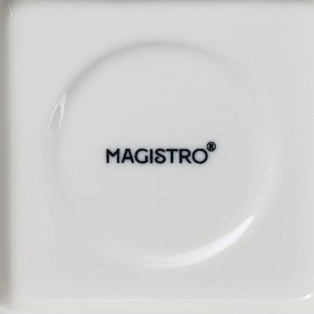 Porcelain dish Magistro "suite", d = 30.5 cm, white color-5