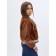 Brown brown leather bomber, size 46