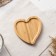 District for serving the share of Striata Heart, 13 × 12.5 × 1.3 cm, bamboo