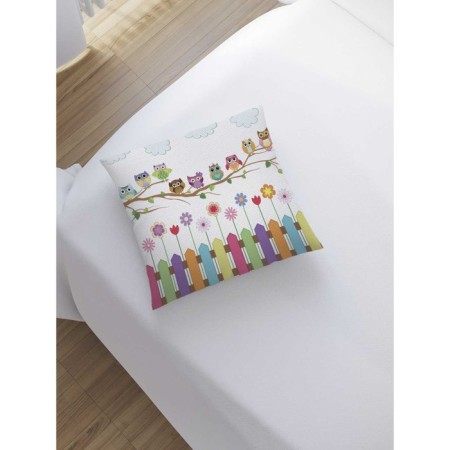 Decorative pillowcase "Funny owls", on lightning, size 45x45 cm-1