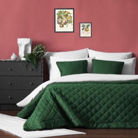 Cover with pillowcases "Kim", size 160x220 cm, emerald color