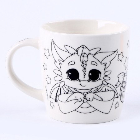 Mug for painting "Drakonchik" with a soft toy, 300 ml-6