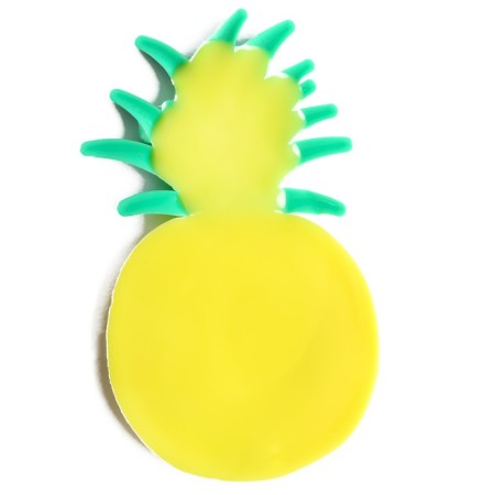 Decor Silicon "Pineapp" set of 5 pcs., Size 1 pc. - 2.5 × 4.5 × 0.3 cm, glue pads-2