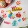 Waffle pictures edible "bloom" for cupcakes, Konfinetta cake, 10 pcs.
