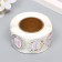 Stick Paper "thank" d = 2.5 cm 500 pcs in the roll 3x6x6cm