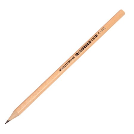 Pencil Black Grain "Designer", 2B, hexagonal, sharpened-3