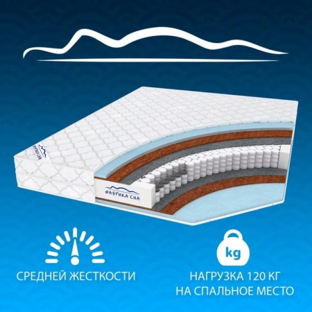 Матрас Фабрика сна «Лоренто», размер 90х190 см, высота 20 см, жаккард-2
