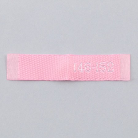 Textile strip "146-152", 5 x 1.1 cm, pink color-3
