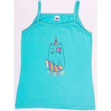 T -shirt for girls, height 134 cm, mint color