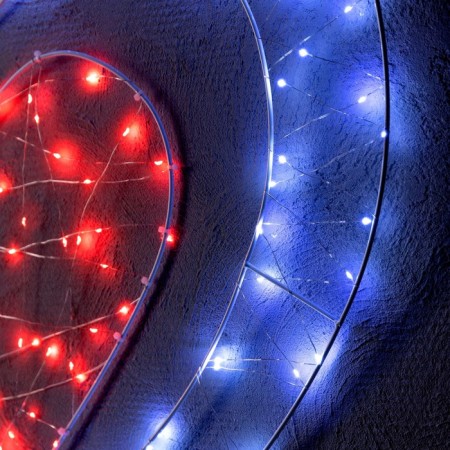 LED figure "Heart" 80 cm, metal, 220 V, 8 modes, glow red, white-2