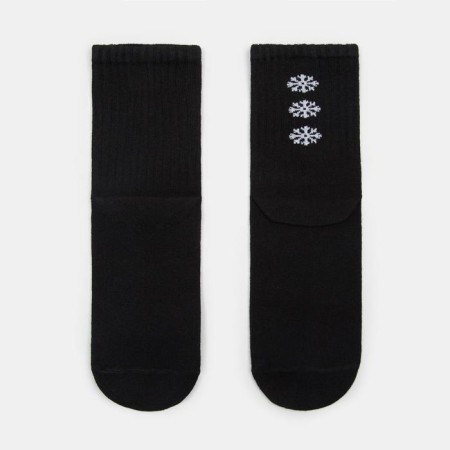 Women's socks "Snowflakes" minku color black, size 38-39-1