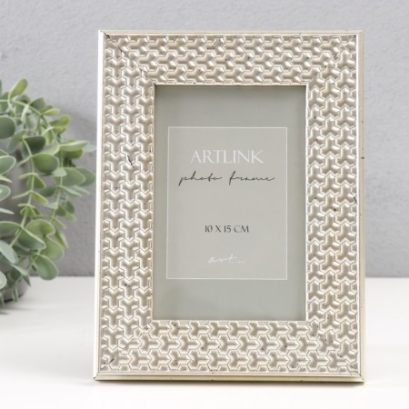 Photo frame Plastic "Grace" 10x15 cm, silver (plastic screen)