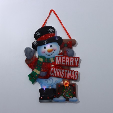 Decorative luminous jewelry (suspension) "Snowman" 32x23 cm-4