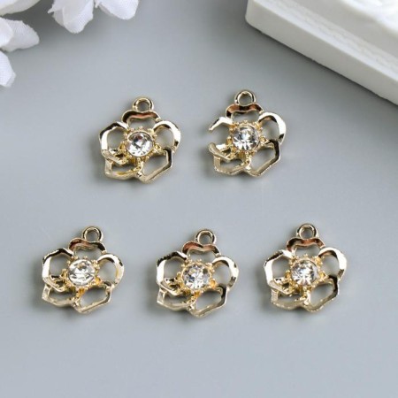 Decor for the creativity of the rhinestone "Flower" 1.6x1.8 cm-1