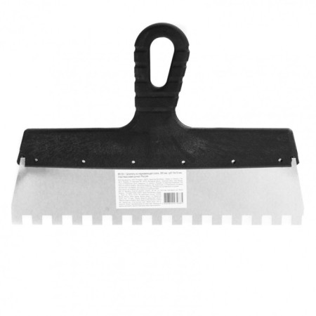 Sparta 85130 spatula, 10x10 mm tooth, stainless steel, plastic handle, 300 mm
