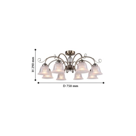 Vetus chandelier, 8x40W E14, bronze color-1