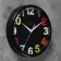 Watching clock, series: children's, "Rainbow numbers", D-23 cm, black rim