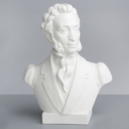 Gypsum figure famous people: Pushkin's bust, 20 x 10 x 26 cm