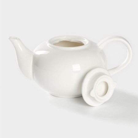 Teapot Porcelain Hot Magistro "Blanche", 600 ml, white color-2