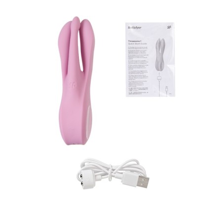 Satiffyer Threesome 1 vibro -stimulator, pink color-3