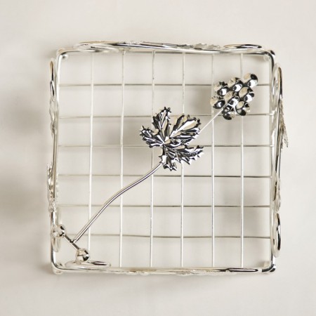Salvet stand decorative "Grapes", 19 × 7 cm, silver color-4