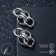 Earrings Metal "links" patterns, color silver