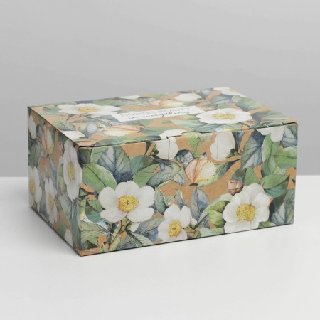 Box - Penal, Gift packaging, Flowers, 22 x 15 x 10 cm-3