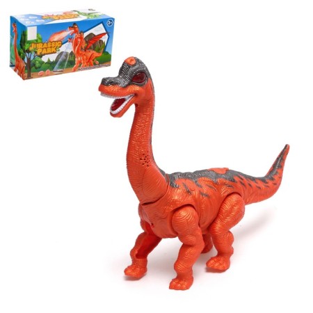 Dinosaur "diplod", the effect of smoke, lays eggs, with a projector, color orange color