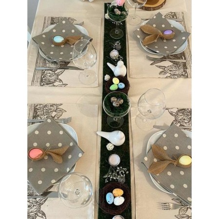 Set of serving napkins Grey Polka Dot, size 40x40 cm, peas, gray, 2 pcs-1