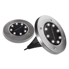 Светильник светодиодный ФАZА, SLR-S12 8SMD грунтовый, IP44, солнечная батарея, 2 шт
