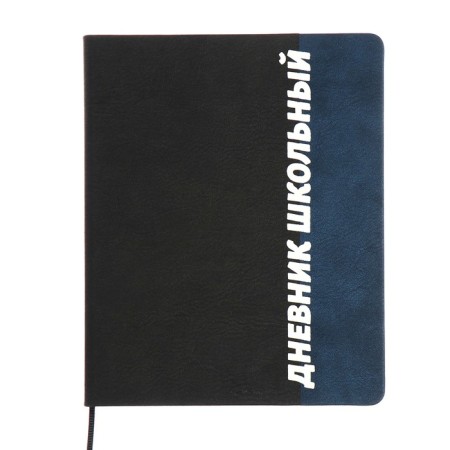 Universal diary for grades 1-11 "Font", firm cover of artificial leather, lies, 48 ​​sheets, black and blue
