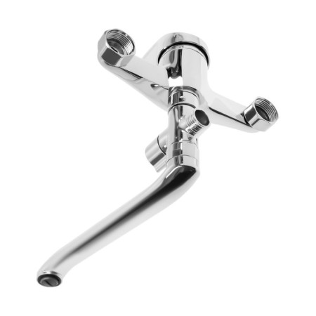 Mixer for the Bath "Soyuzkran" 566-169, single-leaf, shower set, pour 300mm, zinc, chrome-1