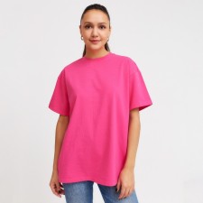 Women's T-shirt Minaku Oversize Fit: Fuchsia Color, Rr 50