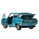 Metal machine "ZAZ -968A", retro - model "Zaporozhets", doors, trunk, inertia, 12 cm blue are opened